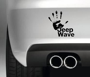 Un adesivo personalizzata su una jeep