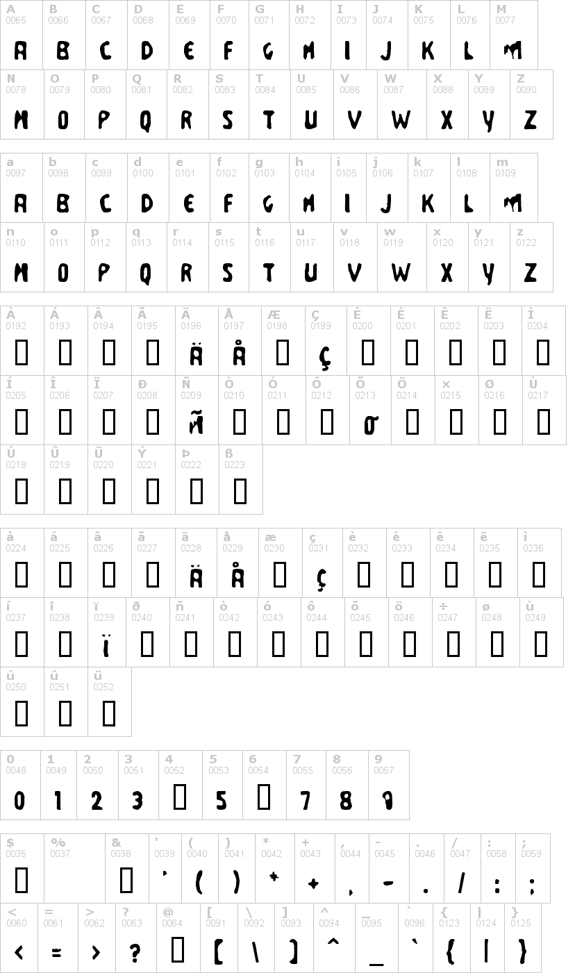Lettere dell'alfabeto del font business-suit con le quali è possibile realizzare adesivi prespaziati