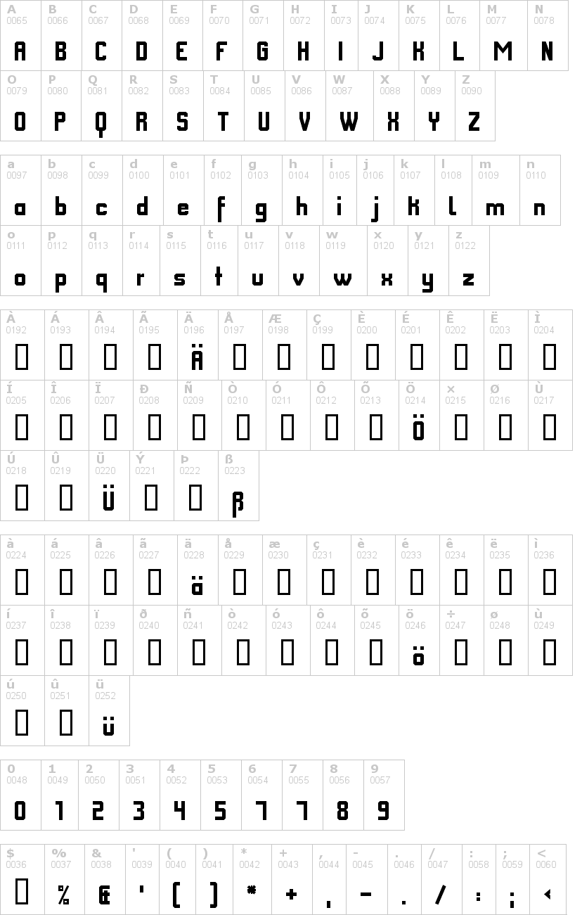 Lettere dell'alfabeto del font fm-college-team con le quali è possibile realizzare adesivi prespaziati