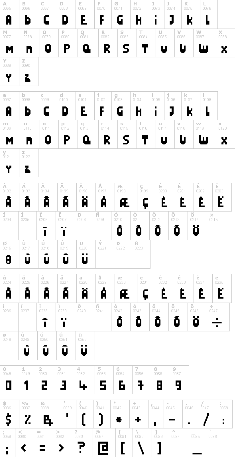 Lettere dell'alfabeto del font lazysunday con le quali è possibile realizzare adesivi prespaziati
