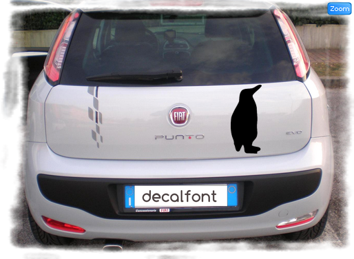 L'effetto dell'adesivo Pinguino su una Fiat Punto
