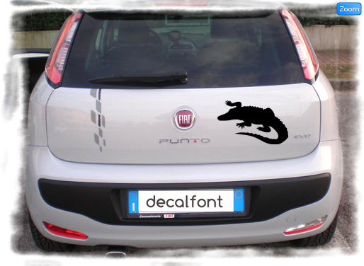 L'effetto dell'adesivo Coccodrillo su una Fiat Punto