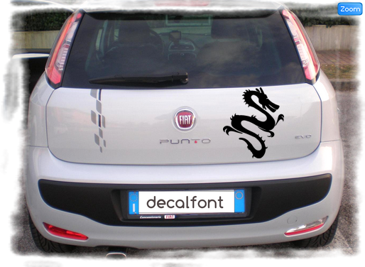 L'effetto dell'adesivo Dragone su una Fiat Punto