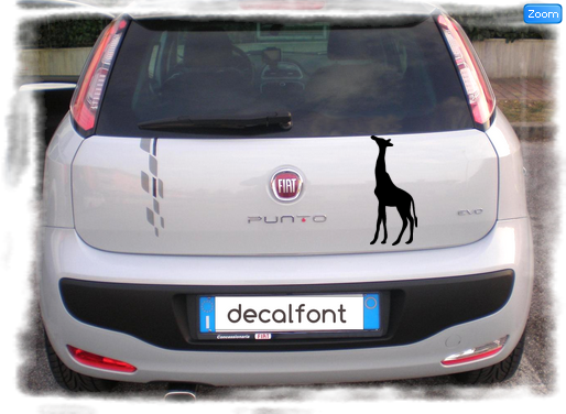 L'effetto dell'adesivo Giraffa su una Fiat Punto