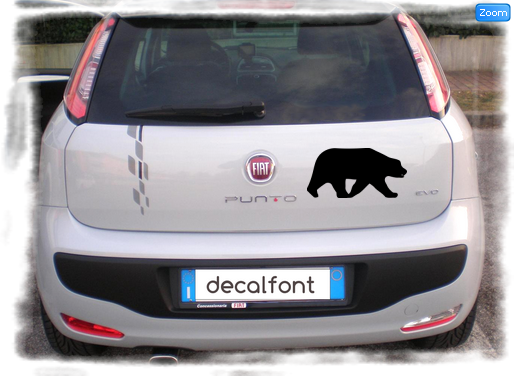 L'effetto dell'adesivo Orso polare su una Fiat Punto