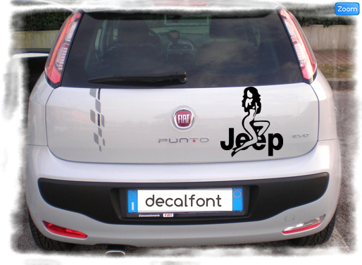 L'effetto dell'adesivo Jeep su una Fiat Punto