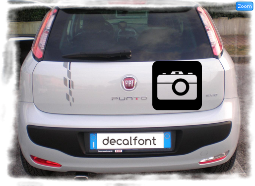 L'effetto dell'adesivo foto area su una Fiat Punto