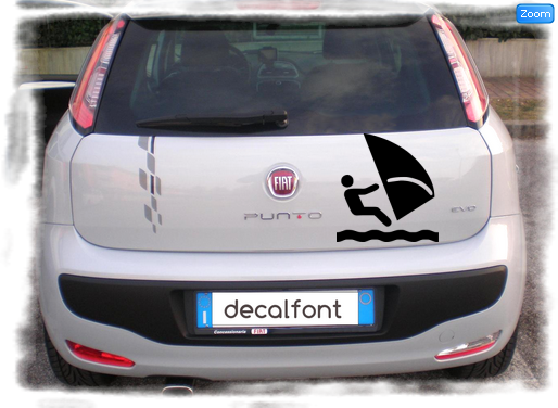 L'effetto dell'adesivo Windsurf su una Fiat Punto