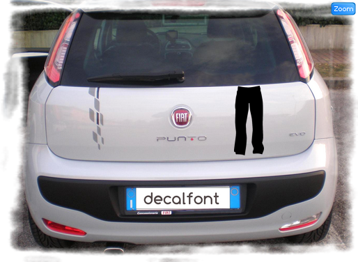 L'effetto dell'adesivo Pantaloni uomo su una Fiat Punto