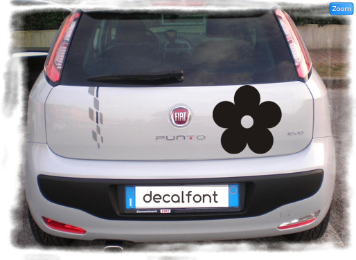 L'effetto dell'adesivo adesivo-fiore3 su una Fiat Punto