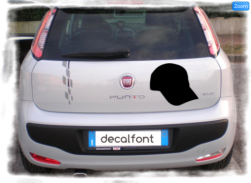 L'effetto dell'adesivo Cappellino su una Fiat Punto