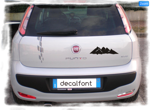 L'effetto dell'adesivo adesivo-montagne su una Fiat Punto