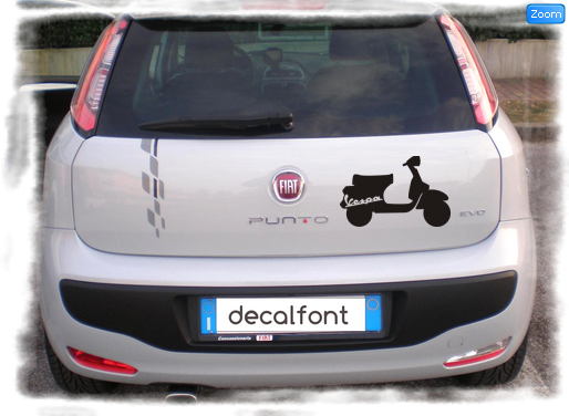 L'effetto dell'adesivo adesivo-vespa su una Fiat Punto