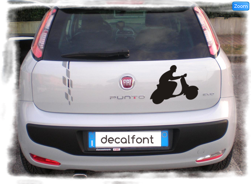 L'effetto dell'adesivo adesivo-vespa-4 su una Fiat Punto