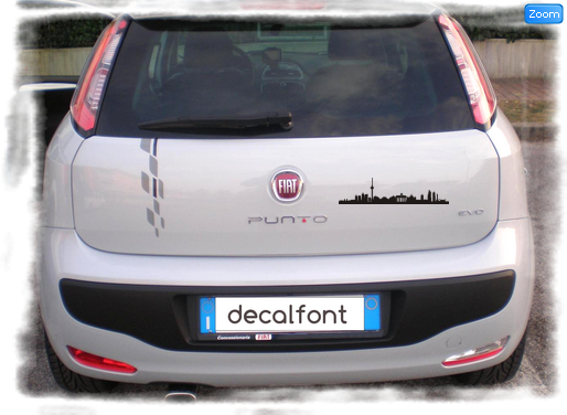 L'effetto dell'adesivo metropoli-berlino su una Fiat Punto