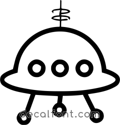Adesivo Astronave aliena