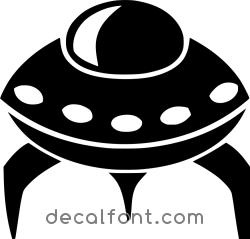 Adesivo Astronave aliena 2
