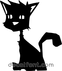 Adesivo Gatto malinconico