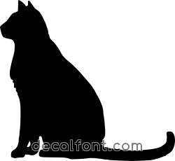 Adesivo Gatto profilo 2