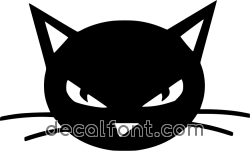 Adesivo Gatto viso cattivo