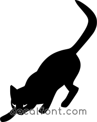Adesivo Gatto cacciatore
