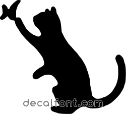 Adesivo Gatto farfalla