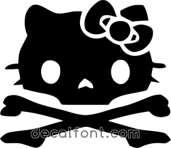 Adesivo Hello kitty dead