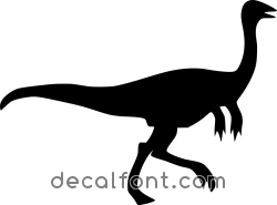 Adesivo Dinosauro gallimimus