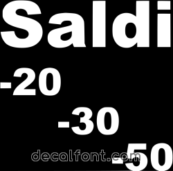 Adesivo Saldi 20 30 50