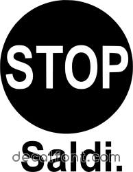 Adesivo Stop Saldi