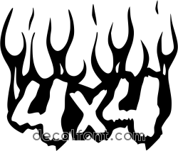 Adesivo 4x4 flame