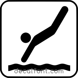 Adesivo Piscina tuffi area balneare