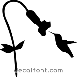 Adesivo fiore-colibri-adesivo