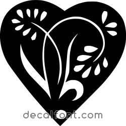 Adesivo fiore-cuore-vetrofania