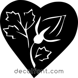 Adesivo fiore-cuore-sticker
