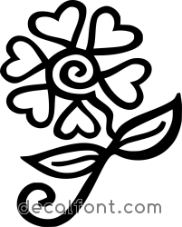 Adesivo fiore-cuore-prespaziato