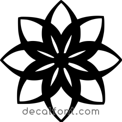 Adesivo vetrofania-fiore