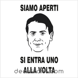 Adesivo Siamo Aperti Uno Alla Volta 2