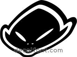 Adesivo Alieno ufo