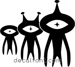 Adesivo Famiglia aliena