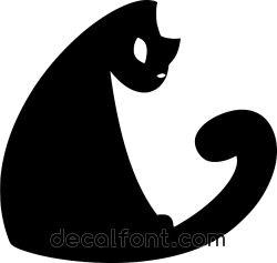 Adesivo Gatto nero