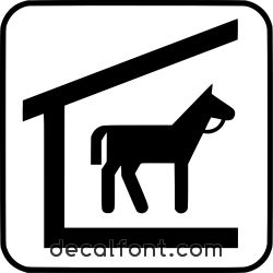 Adesivo Cavallo e stalla