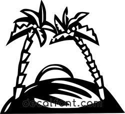 Adesivo paesaggio-palme-sticker
